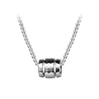 Men's Prism Barrel Mulit-Faceted Tungsten Pendant Necklace