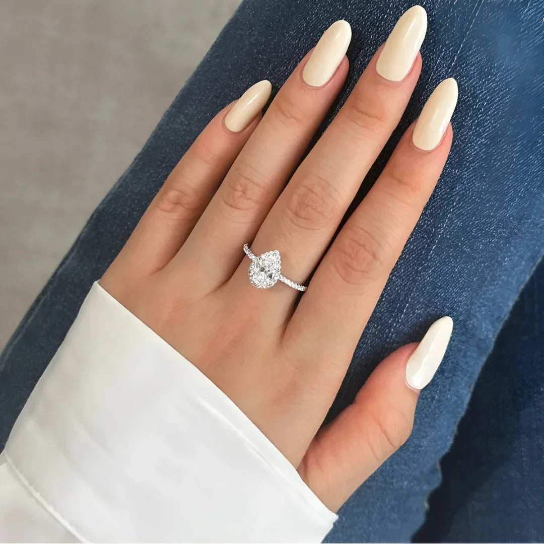 Virelle Pear Cut Moissanite Engagement Ring 2.0ct