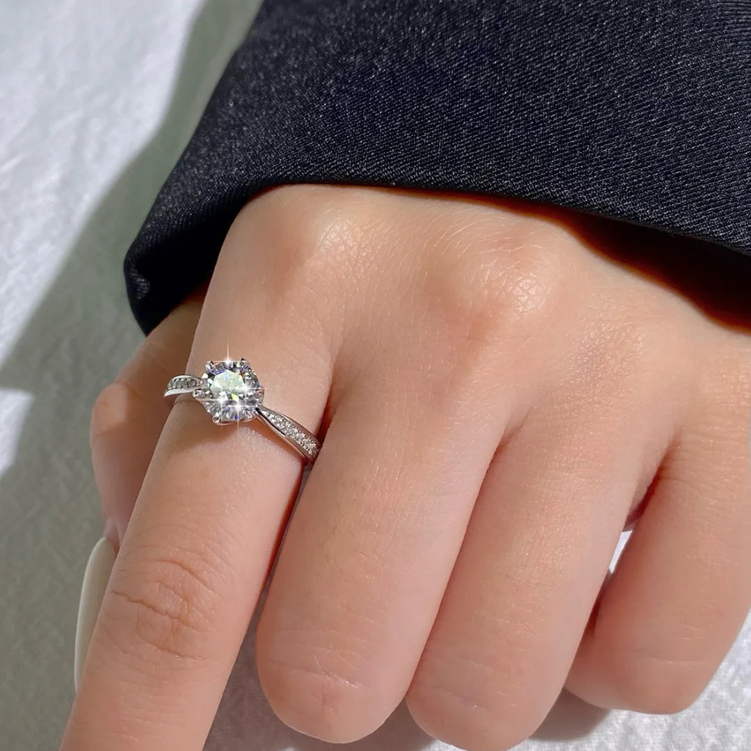 New Love Moissanite Solitaire Ring 1.0ct
