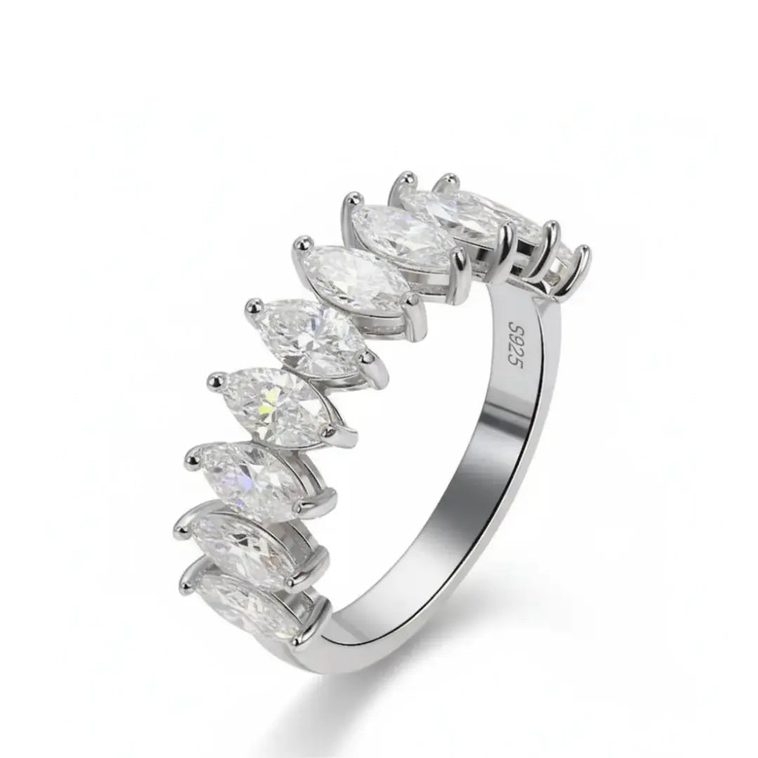 Nivelle Deluxe 10-Stone Moissanite Eternity Ring 3.0ctw
