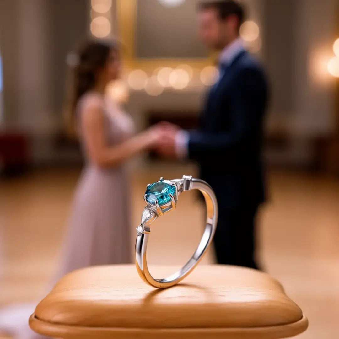 Cinderella Moissanite Deluxe Engagement Ring 0.5ct