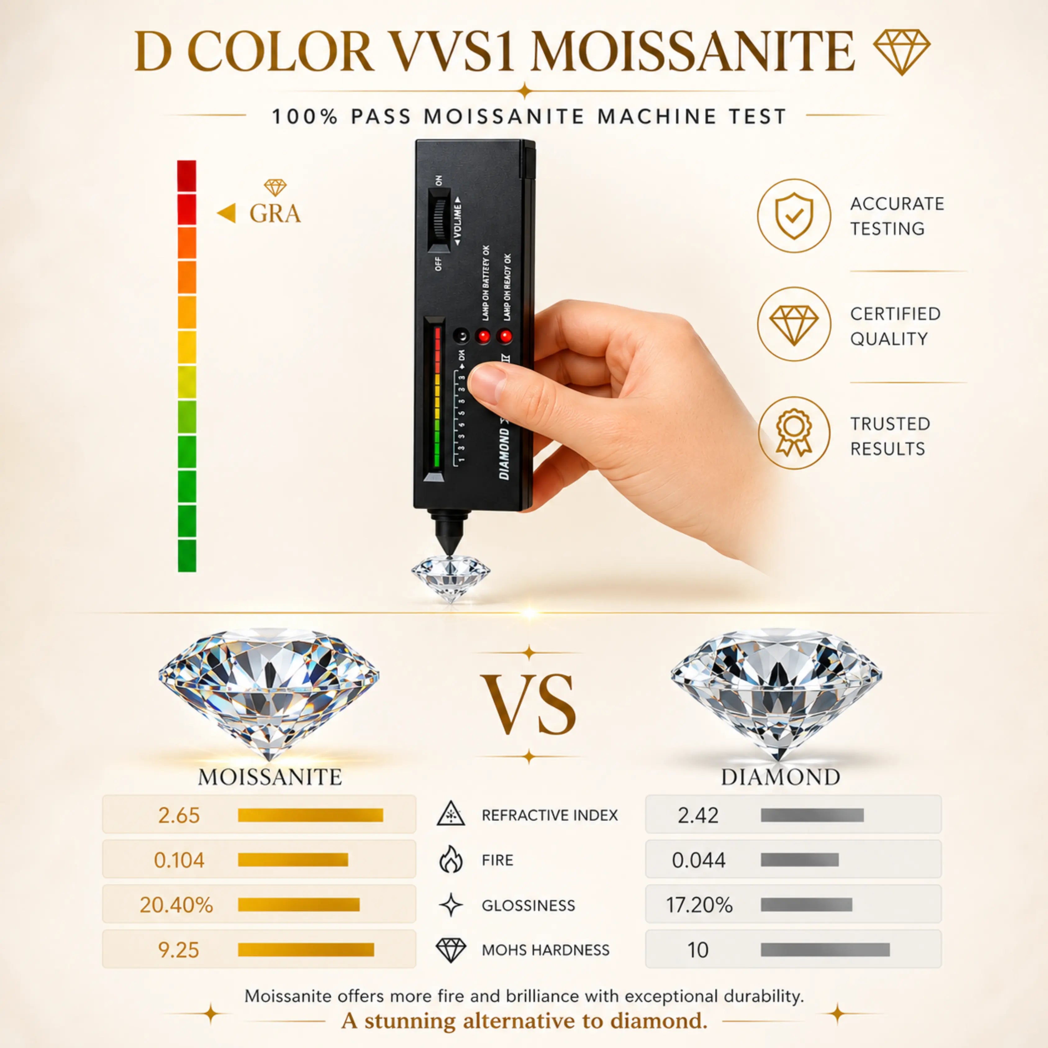 Orbé Moissanite Deluxe Solitaire Necklace 0.6ct