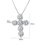 Deluxe 4.8ctw Moissanite Cross Necklace