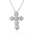 Deluxe 4.8ctw Moissanite Cross Necklace