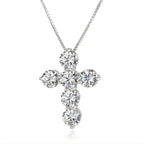 Deluxe 4.8ctw Moissanite Cross Necklace