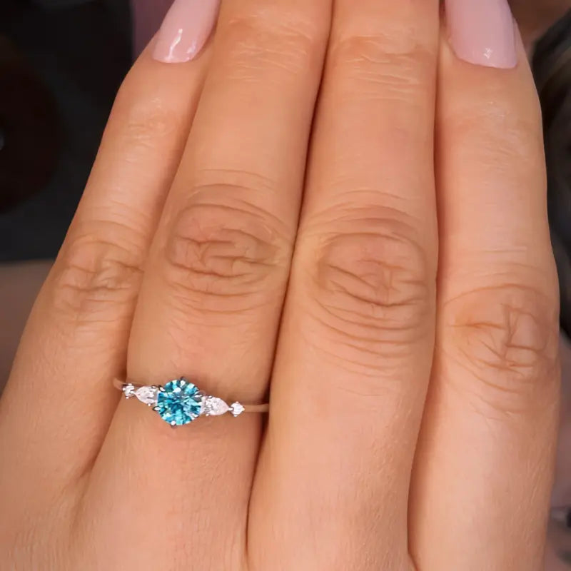Cinderella Moissanite Deluxe Engagement Ring 0.5ct