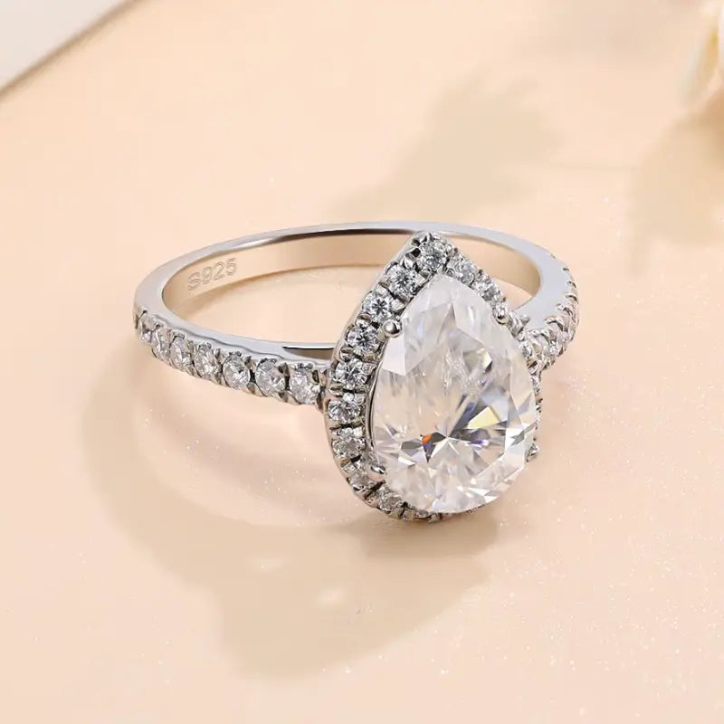 Virelle Pear Cut Moissanite Engagement Ring 2.0ct