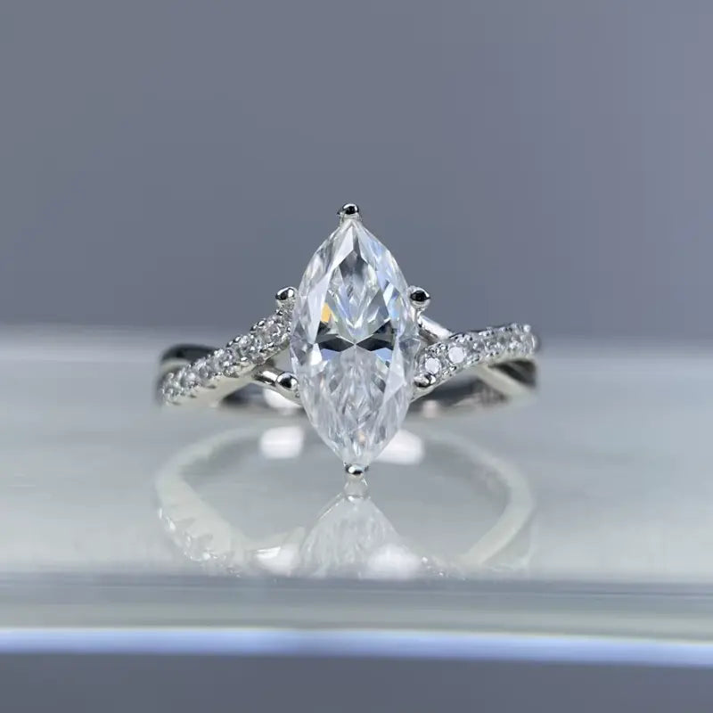 Lorienne Deluxe Marquise Cut Moissanite Ring 2.0ct