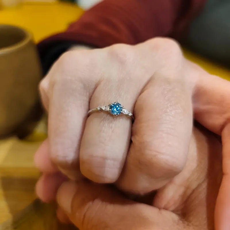 Cinderella Moissanite Deluxe Engagement Ring 0.5ct
