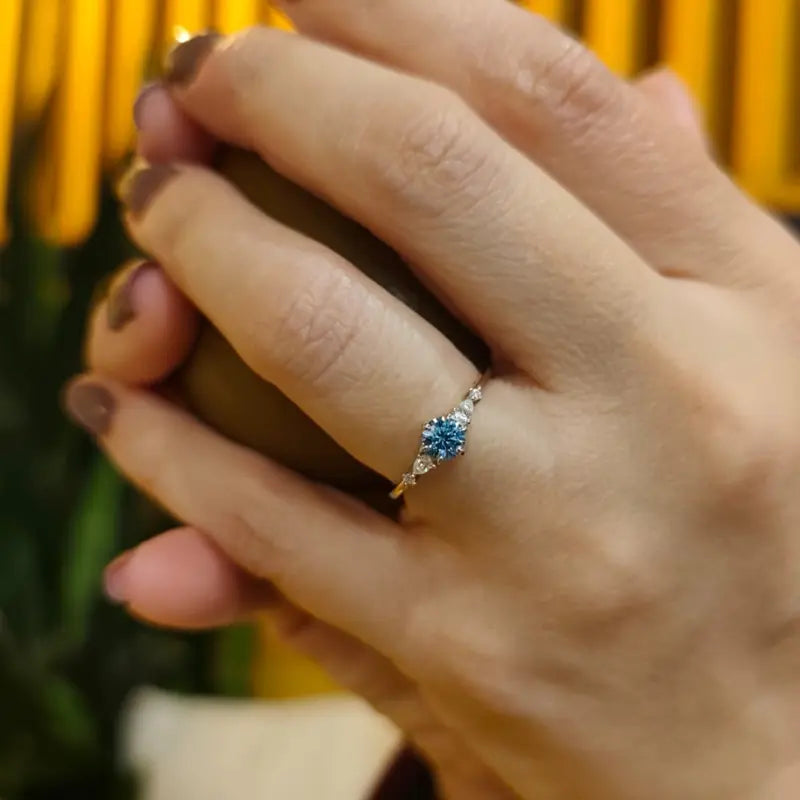 Cinderella Moissanite Deluxe Engagement Ring 0.5ct