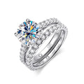 La Belle Moissanite Solitaire Ring with Matching Band 3.0ct