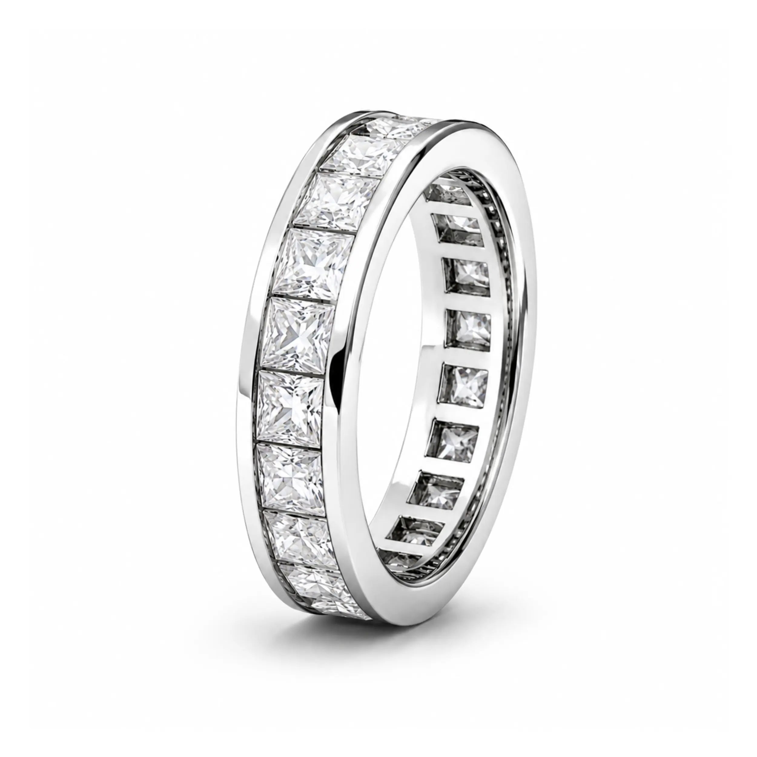 Souveraine Deluxe Moissanite Eternity Ring 6.6ctw