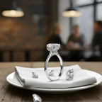 Novaire Deluxe Oval Moissanite Solitaire Ring 2.0ct