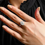 Novaire Deluxe Oval Moissanite Solitaire Ring 2.0ct