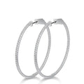 Ollys Deluxe Pavé Moissanite Hoop Earrings