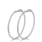 Ollys Deluxe Pavé Moissanite Hoop Earrings