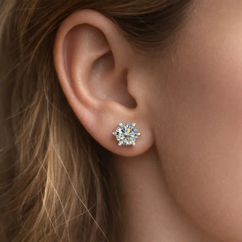 Lórien Deluxe Moissanite Solitaire Earrings