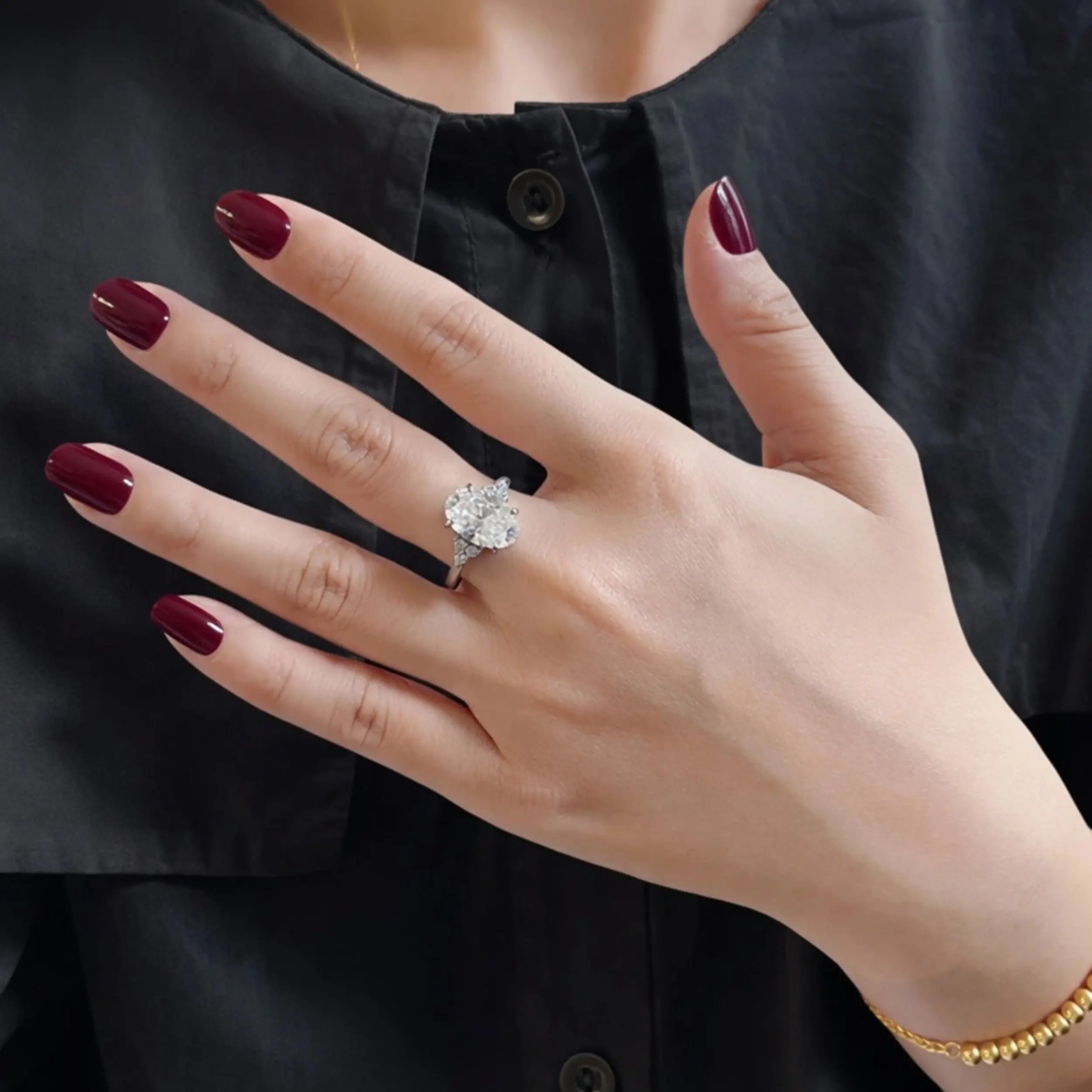 Lumière Deluxe 4.5ct Oval Cut Moissanite Ring