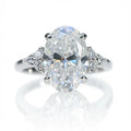 Lumière Deluxe 4.5ct Oval Cut Moissanite Ring