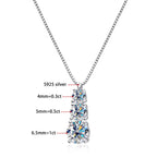 Iris Three-Stone Deluxe Moissanite Necklace