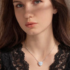 Pavé Heart Deluxe Moissanite Necklace