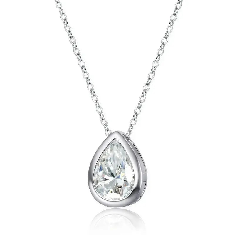 Belize 1ct Pear Cut Deluxe Moissanite Necklace