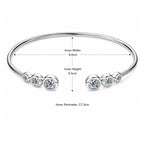 Elara Cuff 1.8ctw Deluxe Moissanite Bracelet