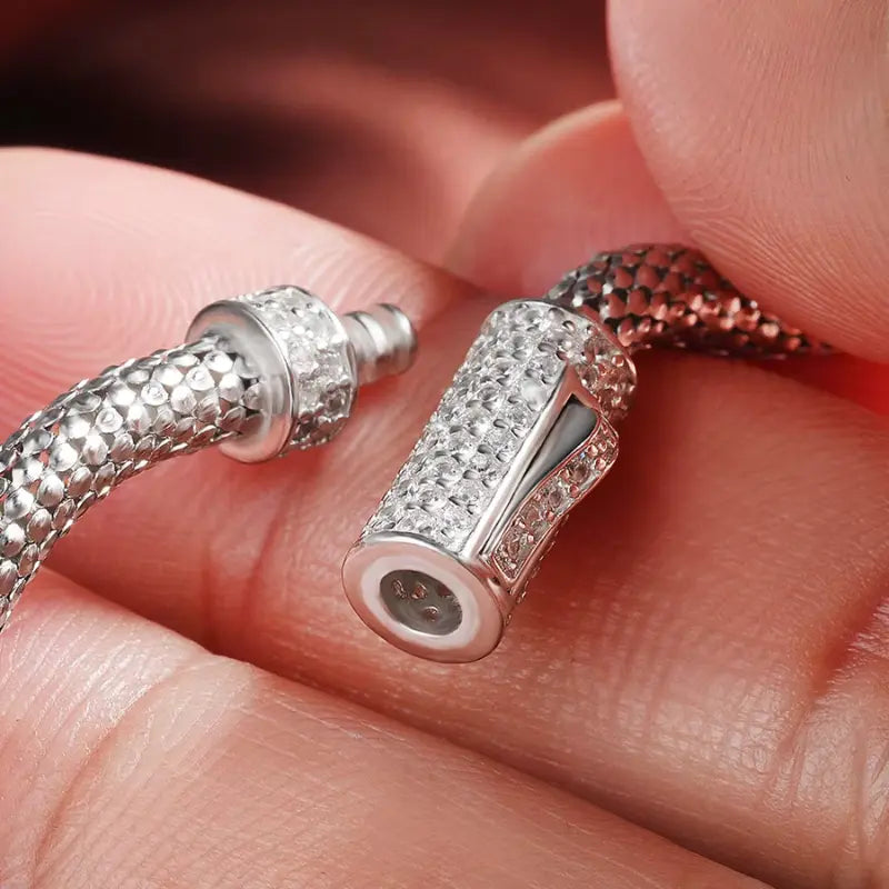 Elodie Sterling Silver and Deluxe Moissanite Bracelet