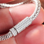 Elodie Sterling Silver and Deluxe Moissanite Bracelet