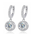 Orlys Hoop Dangle Deluxe Moissanite Earrings