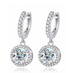 Orlys Hoop Dangle Deluxe Moissanite Earrings