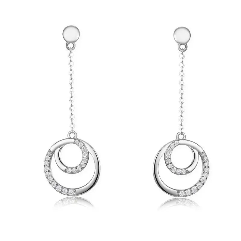 Avoré Circle Drop Earrings Deluxe Moissanite
