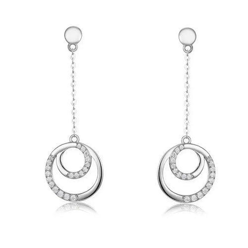 Avoré Circle Drop Earrings Deluxe Moissanite