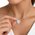 Pavé Heart Deluxe Moissanite Necklace