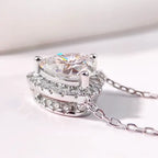 Pavé Heart Deluxe Moissanite Necklace