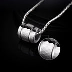 Men's Prism Barrel Mulit-Faceted Tungsten Pendant Necklace