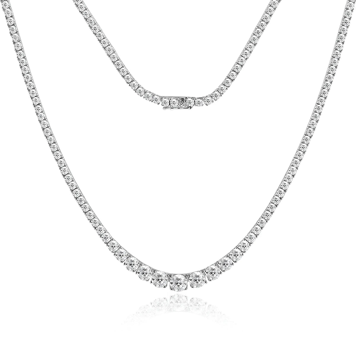 Classic Riviera Deluxe Moissanite Necklace