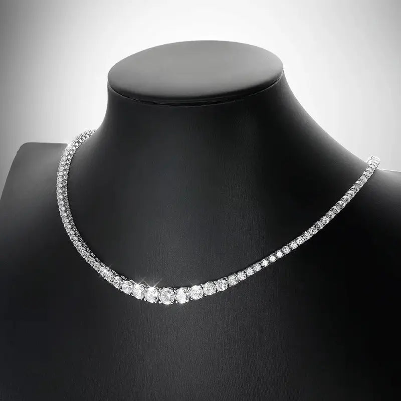 Classic Riviera Deluxe Moissanite Necklace