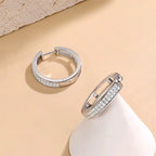 Deluxe 0.34ctw Pavé Moissanite Hoop Earrings
