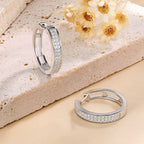 Deluxe 0.34ctw Pavé Moissanite Hoop Earrings