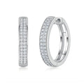 Deluxe 0.34ctw Pavé Moissanite Hoop Earrings