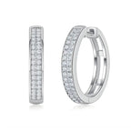 Deluxe 0.34ctw Pavé Moissanite Hoop Earrings