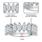 Nivelle Deluxe 10-Stone Moissanite Eternity Ring 3.0ctw