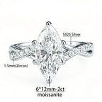 Lorienne Deluxe Marquise Cut Moissanite Ring 2.0ct