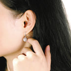 Orlys Hoop Dangle Deluxe Moissanite Earrings