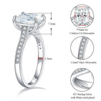 Monet Deluxe Moissanite Solitaire Ring 3.0ct
