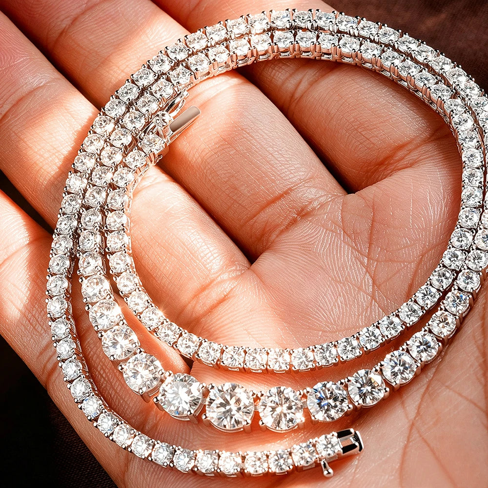 Classic Riviera Deluxe Moissanite Necklace
