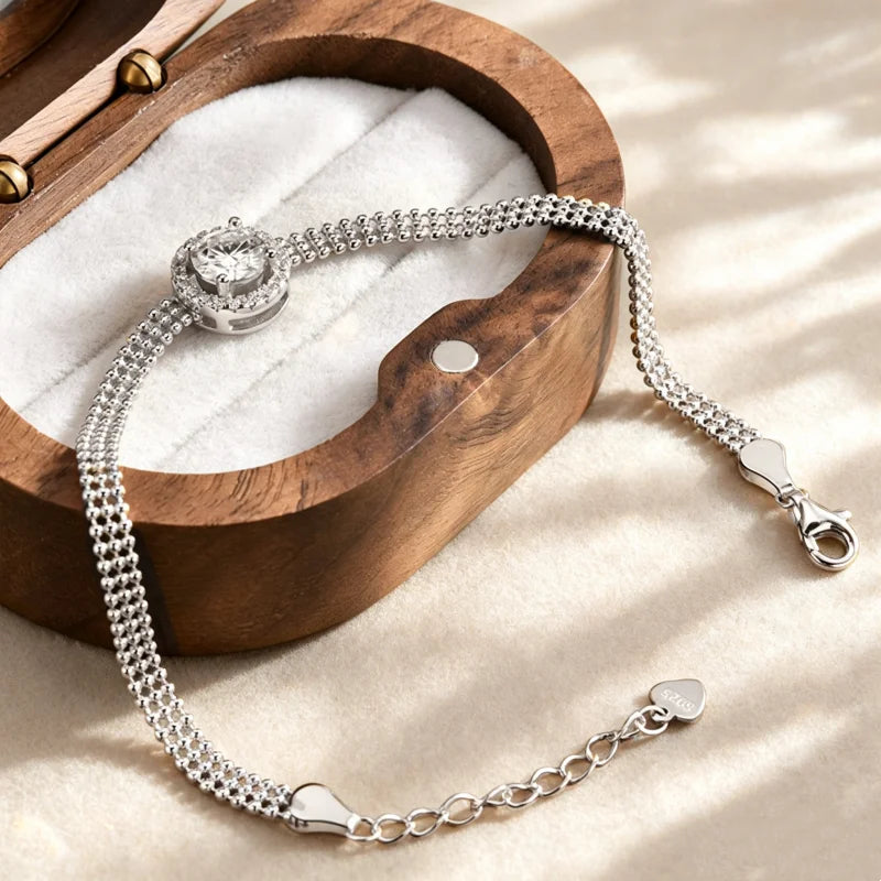 Ravelle Deluxe Moissanite Bracelet 1ct