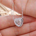 Pavé Heart Deluxe Moissanite Necklace