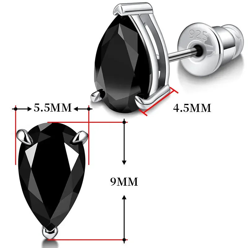 Goutte Deluxe Black Moissanite Earrings 2.0ctw – 4.0ctw